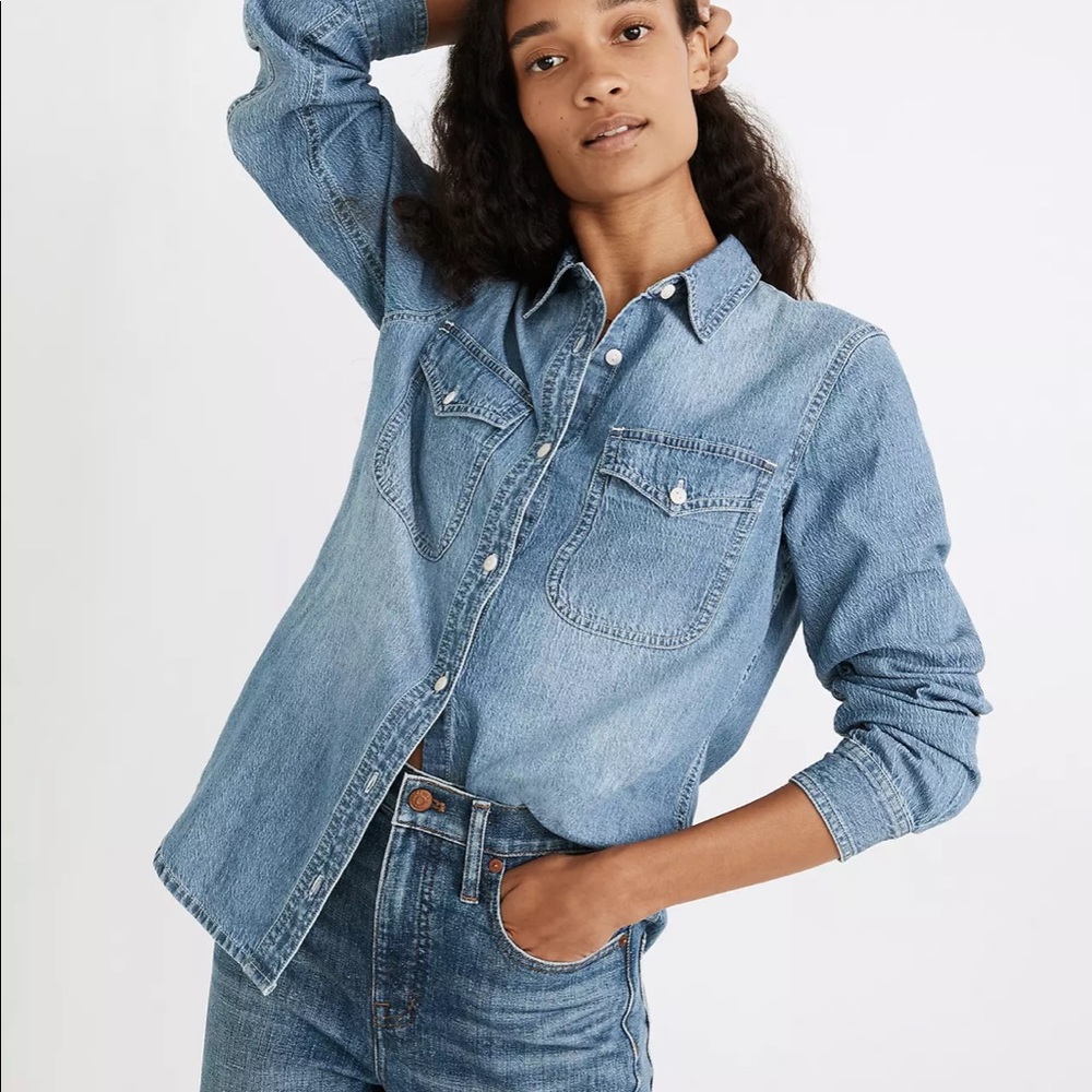 Denim Button-up Shirt